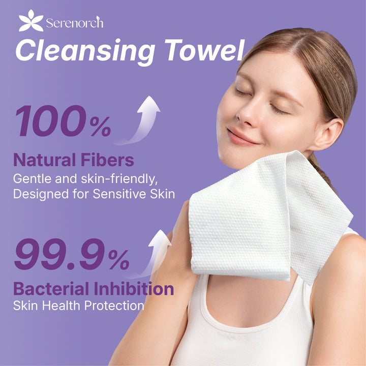 Disposable Pearl Texture Face Towels, 10" x 12", Ultra Thick Face Towelettes for All Skin Types