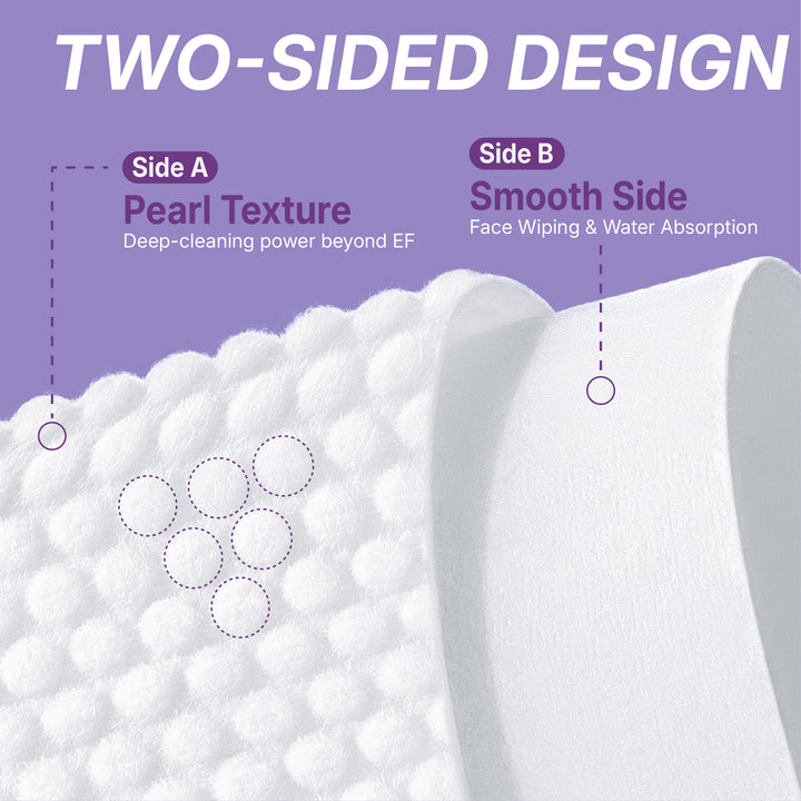 Disposable Pearl Texture Face Towels, 10" x 12", Ultra Thick Face Towelettes for All Skin Types