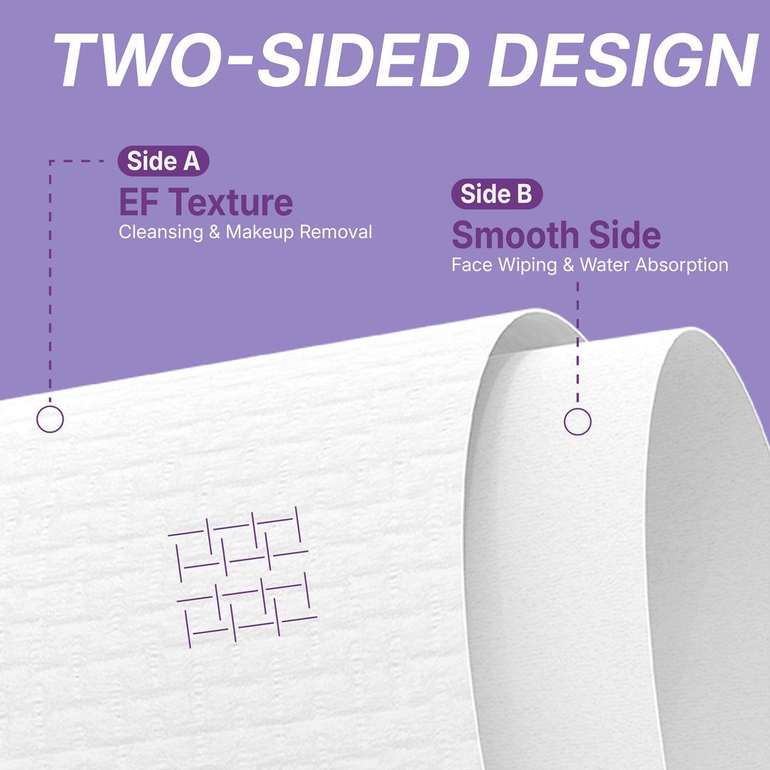 Disposable Face Towels 50pc + 15pc Travel Pack, 10" x 12", Ultra Thick Face Towelettes for All Skin Types