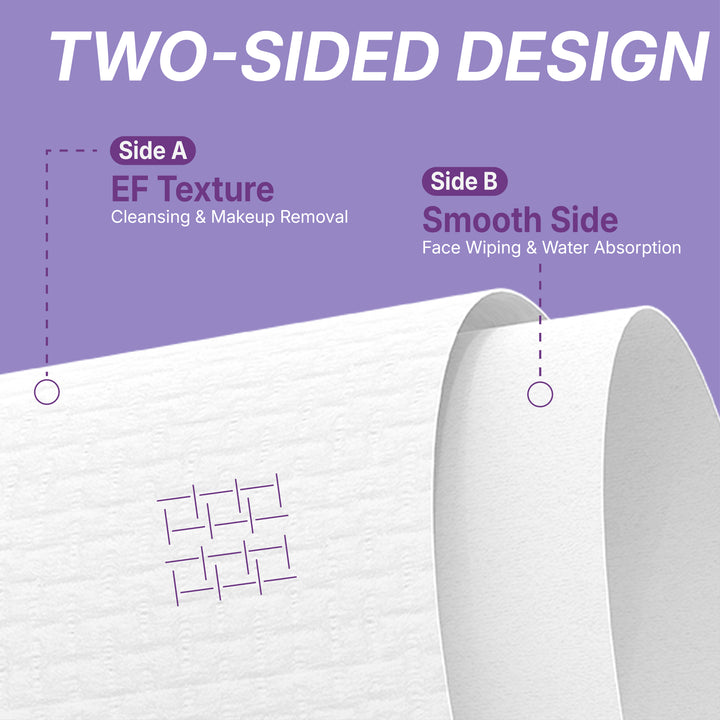 Disposable Face Towels 50pc + 15pc Travel Pack, 10" x 12", Ultra Thick Face Towelettes for All Skin Types