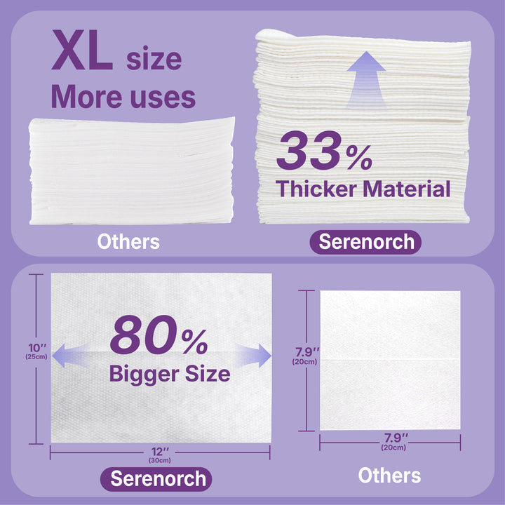 Disposable Pearl Texture Face Towels, 10" x 12", Ultra Thick Face Towelettes for All Skin Types