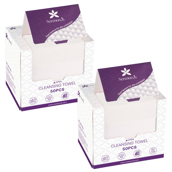 Disposable Pearl Texture Face Towels, 10" x 12", Ultra Thick Face Towelettes for All Skin Types
