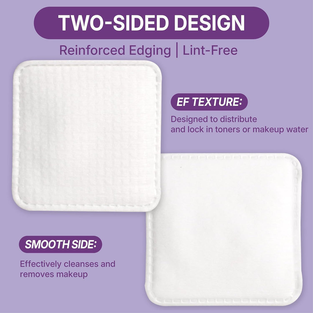 100% Cotton Pads 70PCS, 3x3 Inch Extra Large Triple-Layer Makeup Remover Pads, Soft Lint-Free Cotton Pads for Face Cleansing & Skincare