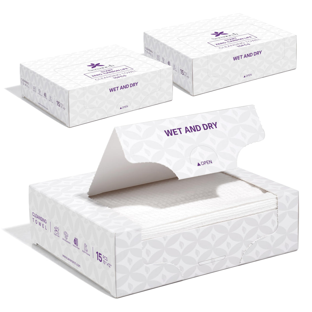 Disposable Face Towels, Mother's Day Gifts 10" x 12", Gifts for Mom from Daughter Son, Ultra Thick Face Towelettes, Extra Soft Makeup Remover, 50 Count (50Count (Mother's Day Special))