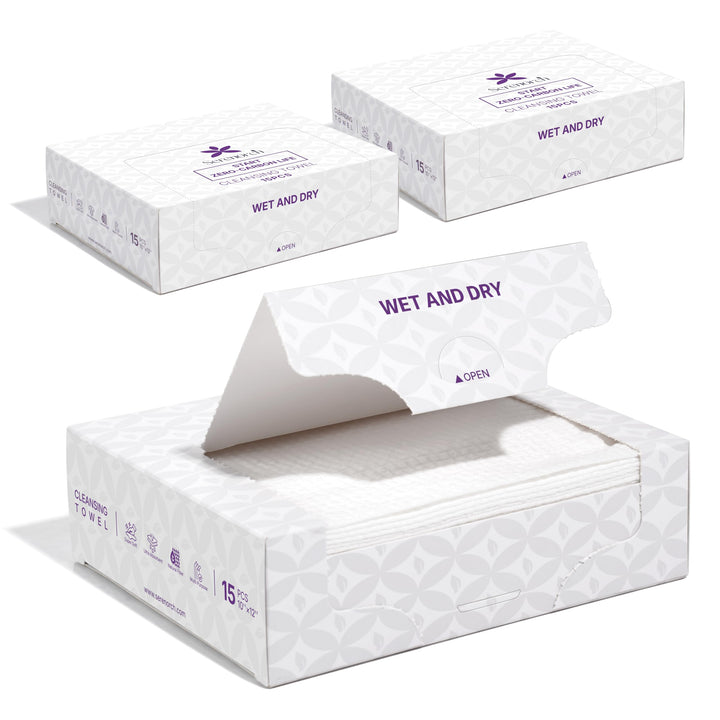 Disposable Face Towels, Mother's Day Gifts 10" x 12", Gifts for Mom from Daughter Son, Ultra Thick Face Towelettes, Extra Soft Makeup Remover, 50 Count (50Count (Mother's Day Special))