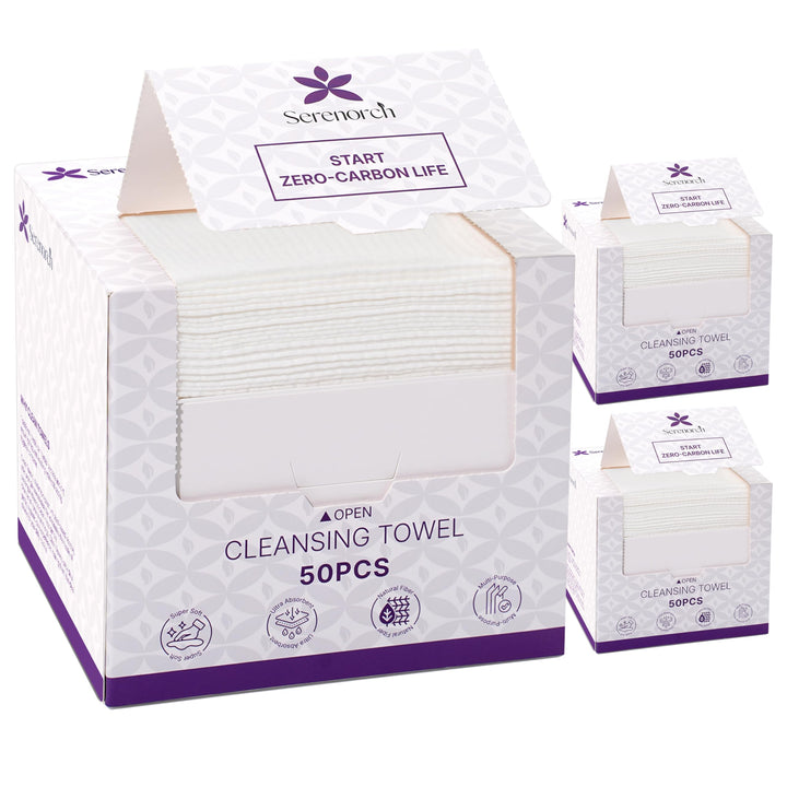 Disposable Face Towels for Halloween, 10" x 12" Halloween Gifts for Sensitive Skin, Extra Soft Makeup Remover Dry Wipes, 50 Count