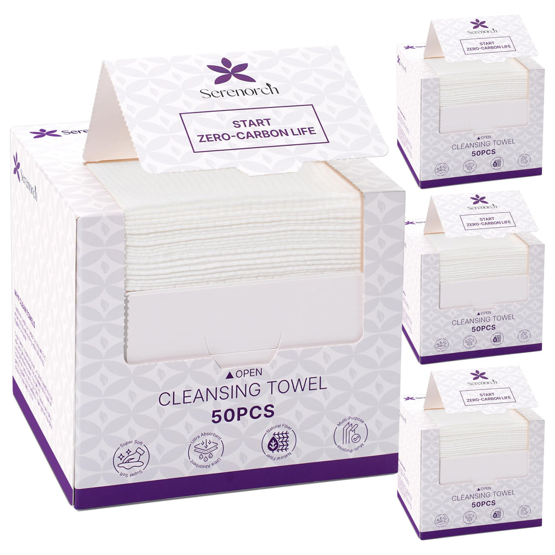 Disposable Face Towels for Halloween, 10" x 12" Halloween Gifts for Sensitive Skin, Extra Soft Makeup Remover Dry Wipes, 50 Count