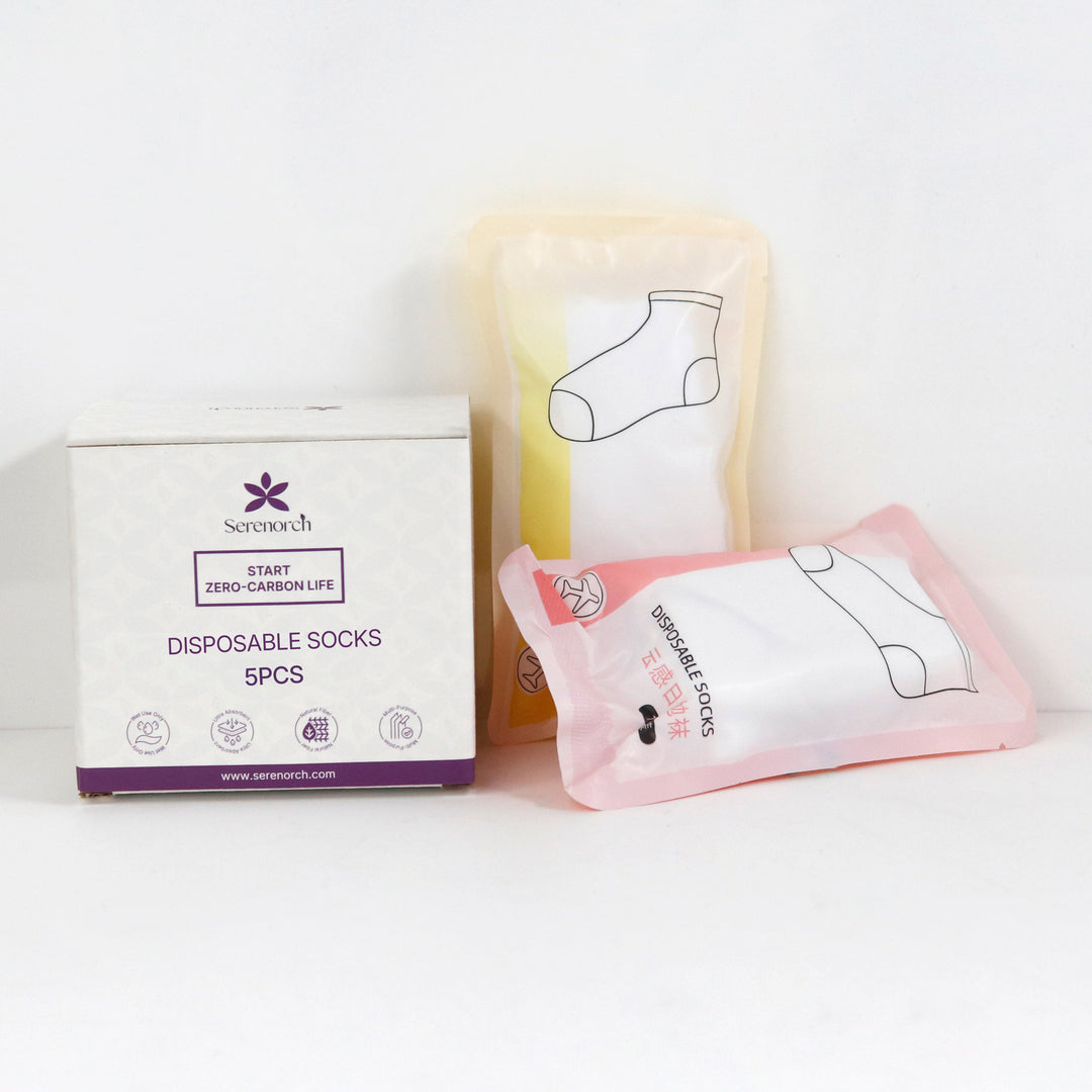 Serenorch Disposable Socks for Travel, Single-use Socks Good for On-the-Go