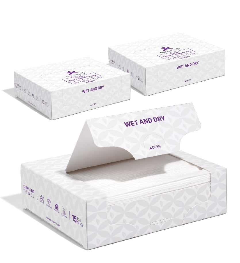 Disposable Face Towels Travel Pack, 10" x 12", Ultra Thick Face Towelettes for All Skin Types